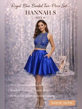 hannah's blue dress Hannah S | Dresses | Hannah S Royal Beaded Twopiece Formal Set Size mottled bodice with a embreigh-courtlyn Maxi Dress Dolce Gabbana Size:9XL - 58
